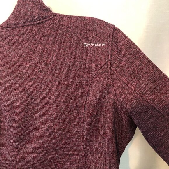 Spyder Full Zip Textured Burgundy Jacket Ladies Lg - Picture 7 of 14